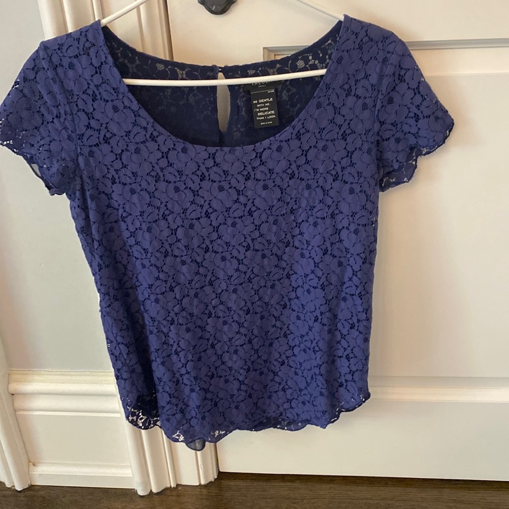 Lace top, lined front and back